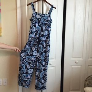 Loft Blue floral jumper 10 Petite